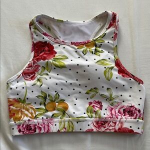 Mono B Floral Polka Dot Women's sports bra